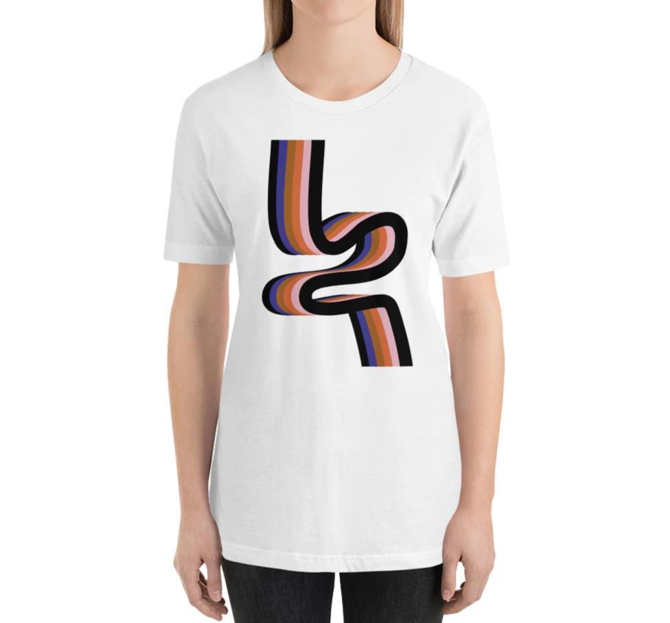 RIBBON Relaxed Fit Women's 100% Cotton White T-Shirt – People Like Art