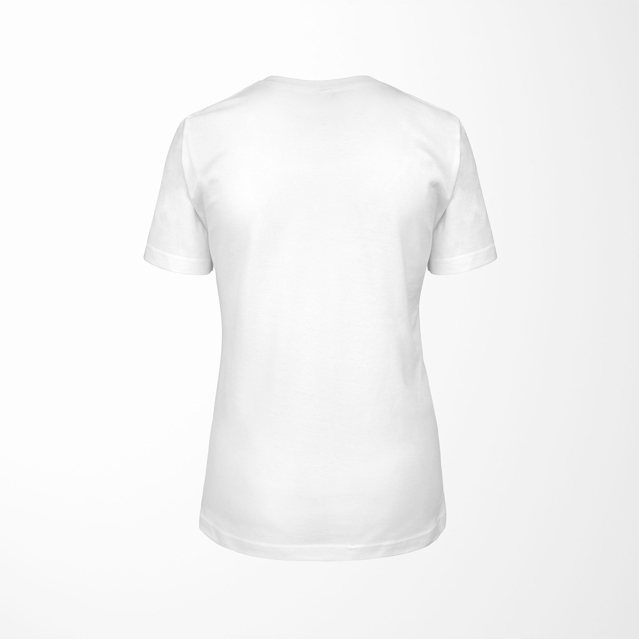 white relaxed fit women's t-shirt with architect print back